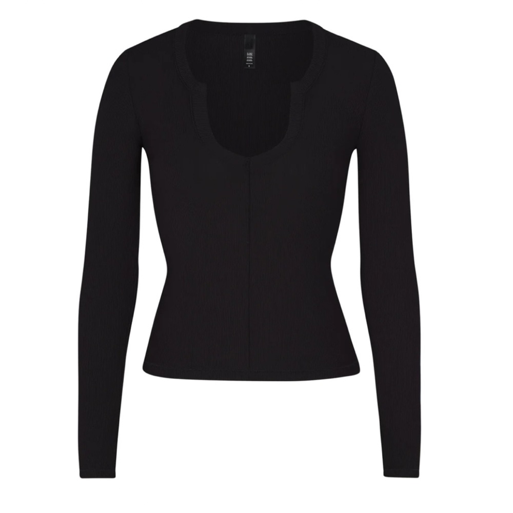 SKIMS Soft Lounge Split Neck Long Sleeve | Small